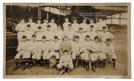 1933 Washington Senators Large Team Photograph from the Collection of pitcher Lefty Stewart